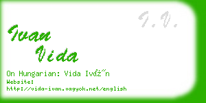 ivan vida business card